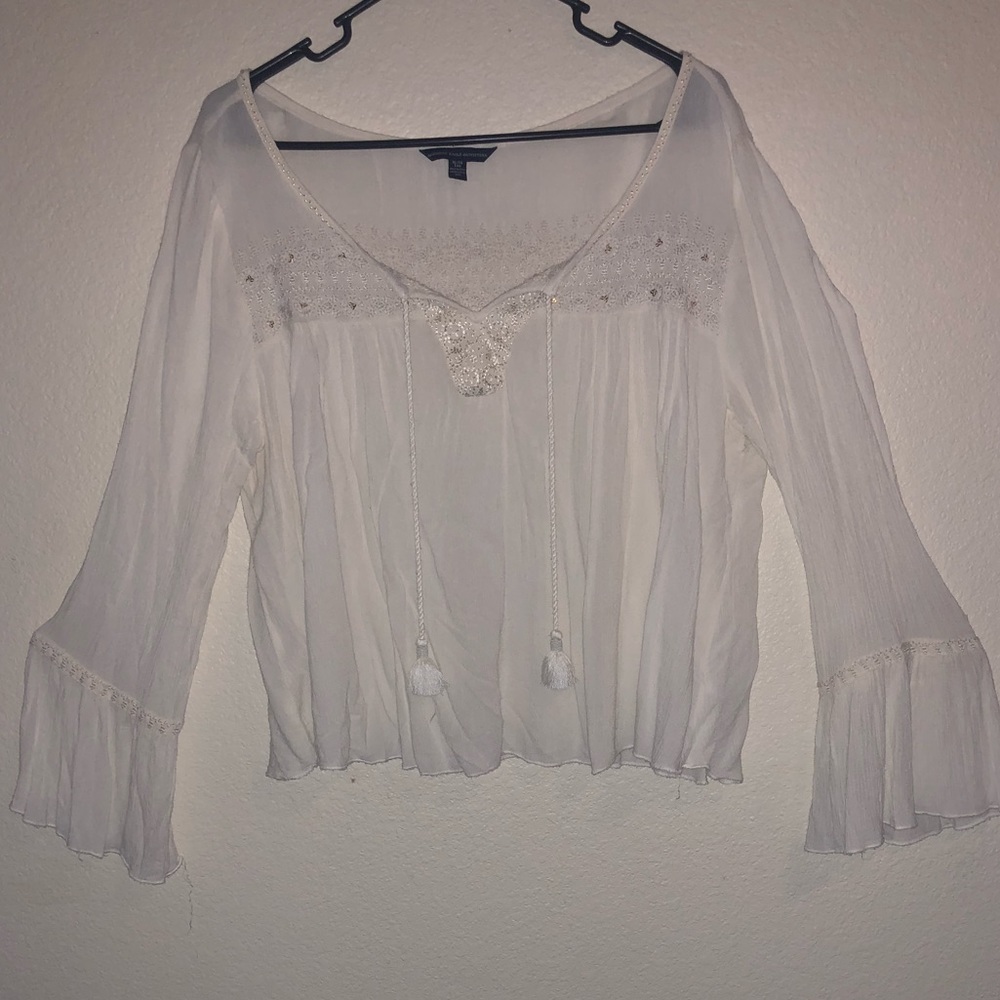 American Eagle Boho off white top!